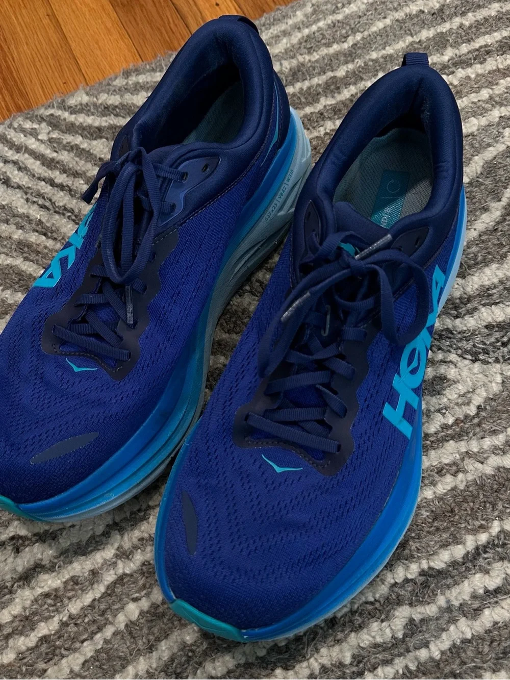Hoka Bondi 8 Blue Teal Men's Athletic Running Shoes Size 13 #VD3